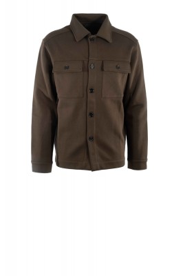 Herren Sweat-Fieldjacke UC355 aus reiner Baumwolle Braun 