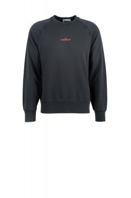 Crewneck Sweatshirt Cotton Fleece mit "Desert"-Print Navyblau 