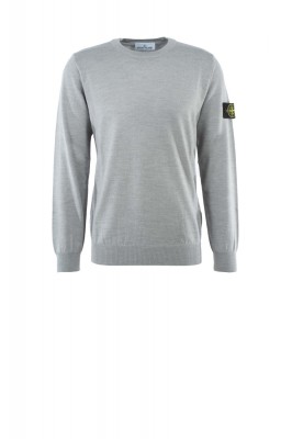 Pullover Light RWS Pure Wool mit Rundhalsausschnitt Hellgrau 