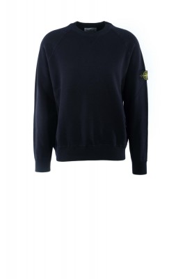 Rundhals-Pullover Stretch RWS Wool mit Raglanärmeln Marineblau 