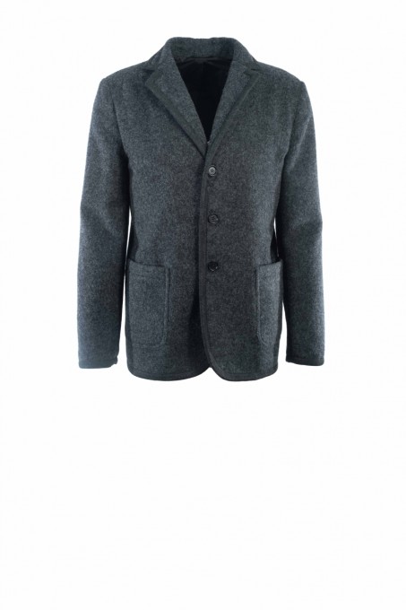 Aspesi Blazer aus Shetland-Wolle Anthrazit