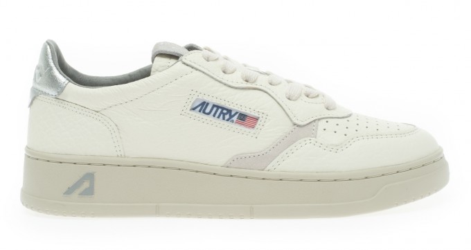 Autry Damen Sneaker Medalist aus Leder Weiß/Beige