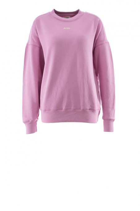 Autry Damen Sweatshirt mit dezentem Logo-Print Pink