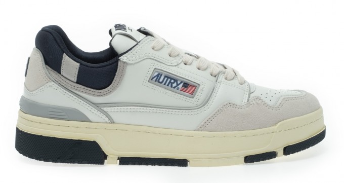 Autry Herren Sneaker CLC aus Leder/Wildleder in Weiß, Spaceblau, Grau
