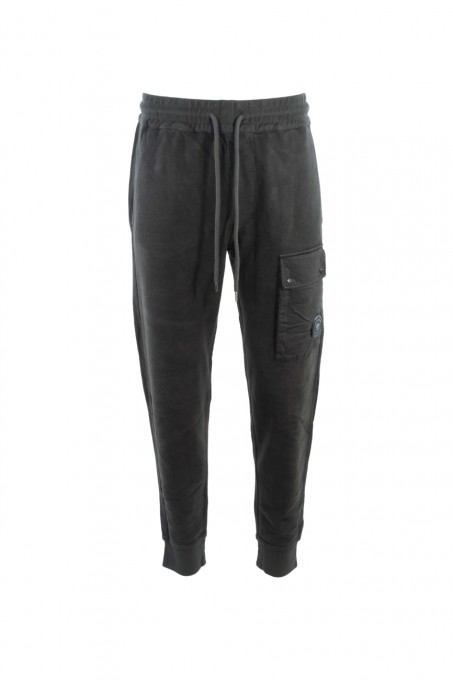 C.P. Company Sweat Cargo 191A aus Organic Cotton Diagonal Fleece in Graphit