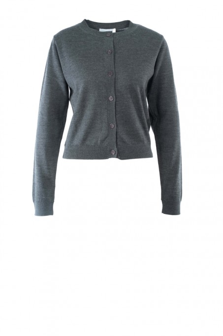 Daniele Fiesoli Damen Cardigan aus reiner Merinowolle in Anthrazit