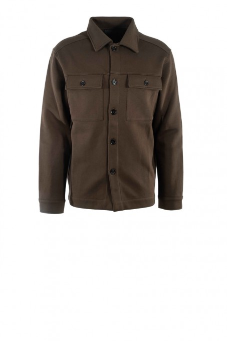 Dondup Herren Sweat-Fieldjacke UC355 aus reiner Baumwolle Braun
