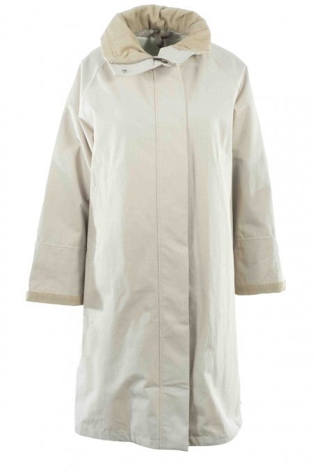 Duno Damen Parka KARLA aus Polyester mit herausnehmbarem Innenfutter in Creme