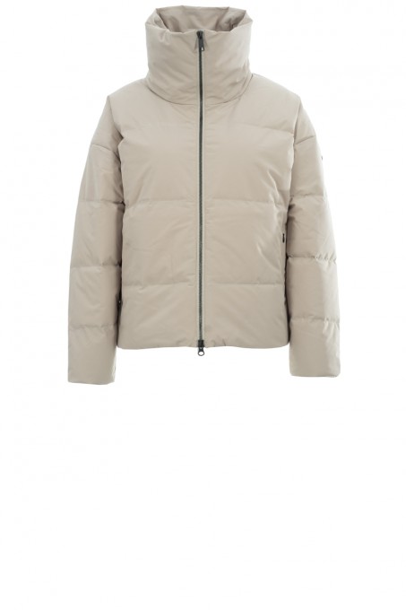 Scandanavian Edition Damen Daunenjacke Block Khaki/Sandfarben